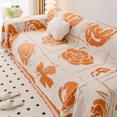 Fluwelen Kwast Bankhoes Stofbestendig Antislip Bloemen Jacquard Bankdoek Comfortabel Zitkussen Multifunctioneel Hoes Plaid 180x130cm1pcs