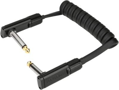 Rockboard Black Coiled Series Flat Patch Cable 50 cm - Patch kabel