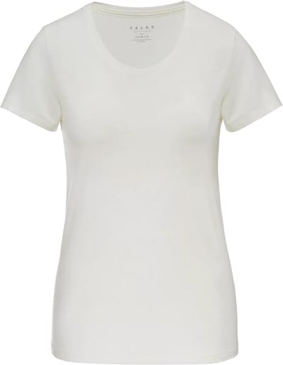 FALKE Daily ClimaWool Crew Neck sneldrogend wol lyocell top van onderlaag dames wit - maat XS