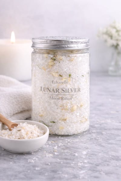 Badzout Etharelle, Lunar Silver - 100% Natuurlijk & Zuiver - Moon Ritual Milk bath - 300g