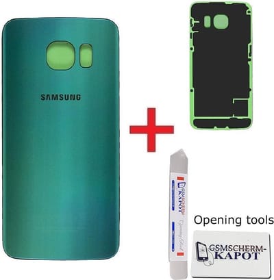 Achterkant Geschikt voor Samsung Galaxy S6 Edge – Premium – Zwart