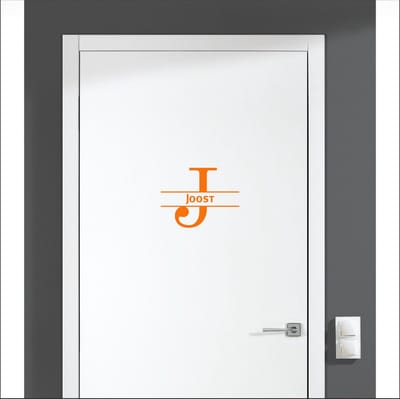 Deursticker Met Naam -  Joost - Oranje