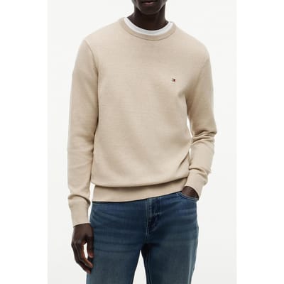 Tommy Hilfiger Essential Seasonal Cotton Batique Khaki Heather Größe: S | Pullover Outlet | Herren | Braun