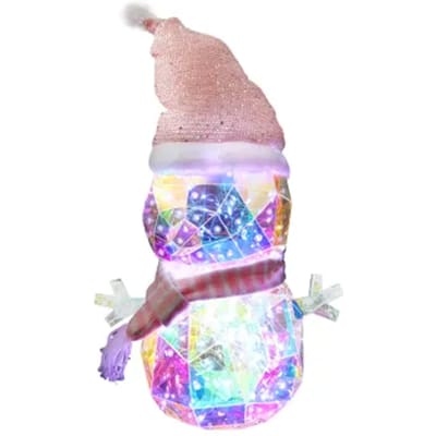 Central Park Regenboog Sneeuwman - 100 Led's - Wit - 25cm - Binnen