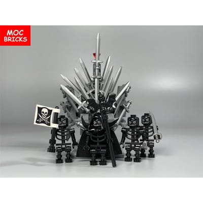 Briques MOC DIY Groupe des Magiciens Messagers Sombres Crâne Squelette Cheval Sombreurs Accessoires Assemblé Blocs de Construction Enfants Garçons