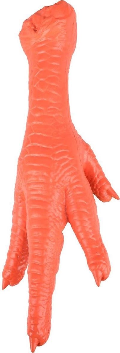 Hondenspeelgoed latex kippenpoot - Oranje - 8.5 x 5 x 24 cm