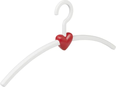 De Kledinghanger Gigant - Garderobehanger - Jassenhanger - Volwassenen - 710150 - 24 Stuks - Eve - Kunststof - Wit - Rood - 45 cm - Kledinghanger - Kleerhanger (710150/24)