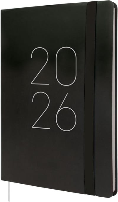Weekagenda 2026: A5, zachte cover, elastische sluiting en microgeperforeerde hoeken