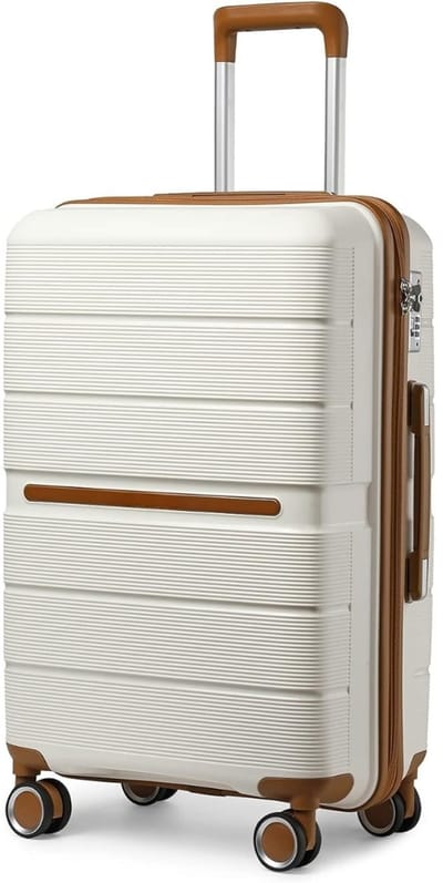 Handbagage Koffer - 101 L - Wit - Reiskoffer - 76x49,2x31 cm - Trolley - Lichtgewicht - Incl. Slot