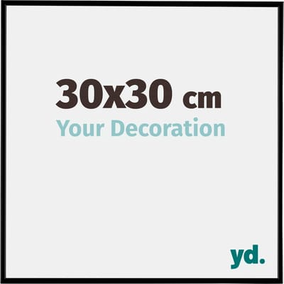Your Decoration - Fotolijst 30x30 cm - Kunststof - Zwart Mat - Evry