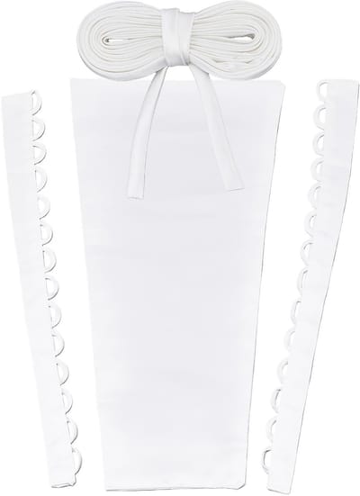 Dailygoods - Satijnen Dames Korset met Veters en Ritssluiting voor Bruiloft en Avondjurken - Wit