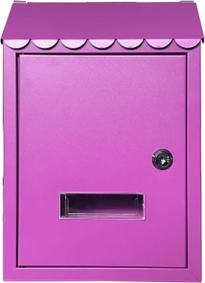 Brievenbus Muur - Buitenpost - Post Ontvangen - Regenbestendig Ontwerp - 30x7x21cm - Paars