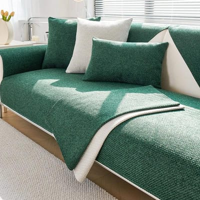 Linnen Bankhoezen Huisdieren Kindermat Banken Handdoek Antislip Bankbeschermer Slipcover Afneembare Bankdeken voor Woonkamer Huisdecoratie 70x70cm 1pc A
