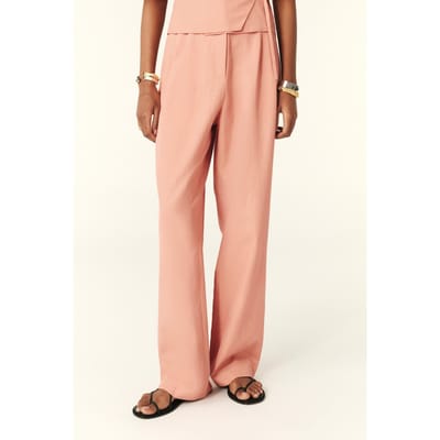 BA&SH Pantalon Fabio Peche Size: 40 | Formal pants Outlet | Dames | Roze