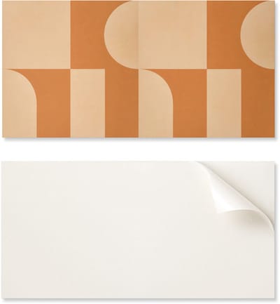 Zelfklevende vinyltegels met print voor de woonkamer: abstract geometrisch patroon, 6x60x30 cm