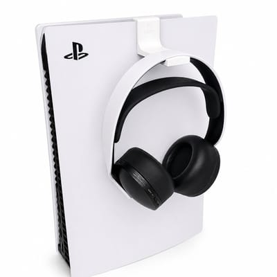 Headset Houder Geschikt voor PlayStation 5 – Headphone Hanger – Gaming Setup Organizer – Wit