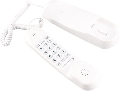 Vaste Telefoon - Huistelefoon - Kantoor Thuis - Wandmontage Mogelijk - 23cm Pakket - Wit