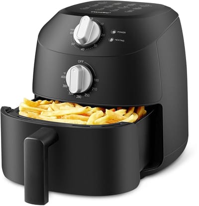 Airfryer 2 Liter – Mini Heteluchtfriteuse – 5-in-1 Functie – Antiaanbaklaag – Vaatwasmachinebestendig – 1150W Zwart