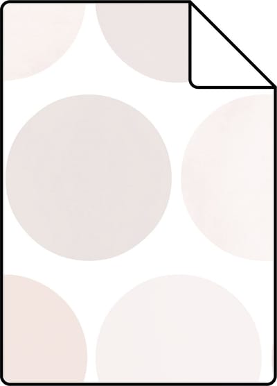 Proefstaal ESTAhome behang grote stippen licht roze - 26.5 x 21 cm - 138857-S