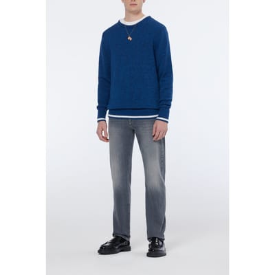 Scotch & Soda Melange Regular Fit Crewneck League Blue Taglia: S | Maglioni a maglia Outlet | Uomo | Blu