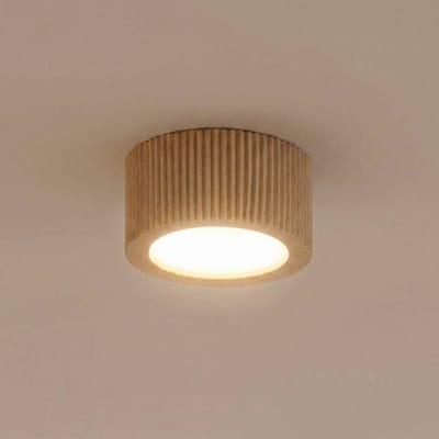 TK Lighting Plafondspot Eve, 4,5 cm hoog, GX53, hout