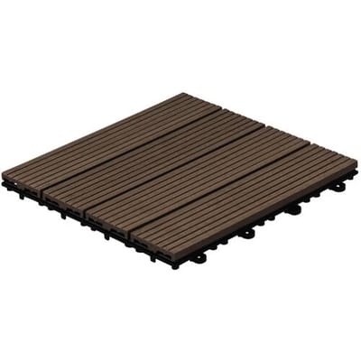 HOME DELUXE Terrastegels (3m², Donkerbruin)