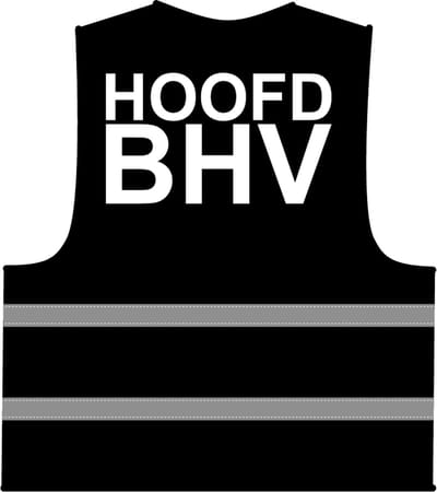 Hoofd BHV hesje zwart