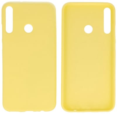 Hoesje Geschikt voor de Huawei P40 Lite E - Backcover Color Telefoonhoesje - Geel