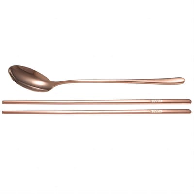 Dailygoods- Lepelset Hoogwaardige Roestvrij Staal - Eetstokjes - Antislip - Duurzaam - Ergonomisch - Geschikt voor Gezinsgebruik - Bestekset