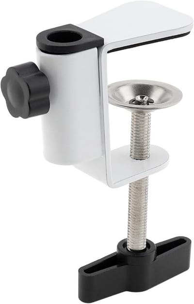 Carbon Staal C Klem Clip Bevestiging voor Camera/Monitor, Bureau & Tafelhouder, Universeel voor Microfoon & Tablet (Wit)