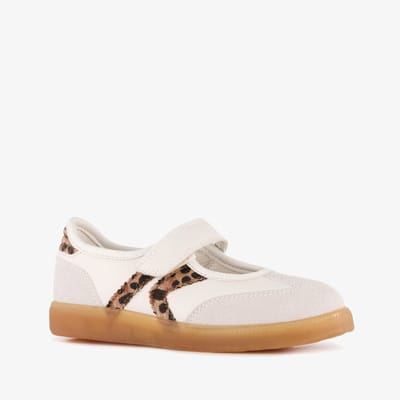 Blue Box meisjes ballerina sneakers panterprint - Beige - Uitneembare zool - Maat 30
