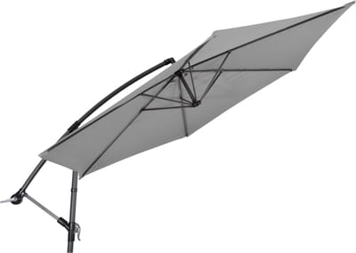 Zweefparasol Gemini - grijs - Diameter: 3m