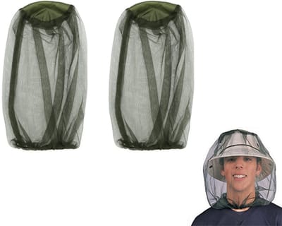 2 Stuks - Hoofdnet - Hoofdnetje Tegen Muggen - Wespen Hoed - Anti-Muggen Hoofdnet - Imker Hoed - Muggennet - Mosquito Headnet - Antimuggen Hoofdnet - Muskietenhoed voor Bijenhouden - Muggennet Hoofd Beschermend Tegen Insecten - Insectennetten