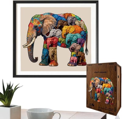 Houten Puzzel - Dieren Puzzel - Ontspannende Uitdaging - Natuurlijk Hout - 218 Stukjes - Meerkleurig