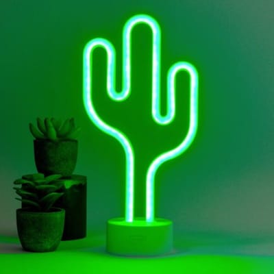 Legami neon effect led lamp - cactus