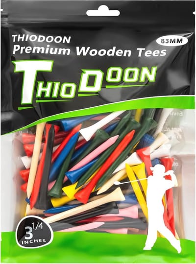 THIODOON Wood Golf Tea Mixed Color Pack of 100 Golf Training Accessories for Sports Women Men Kids 54mm 70mm 83mm - ShopVlot