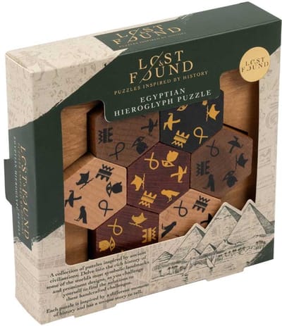 Lost and Found puzzel Egyptische hiërogliefen educatief spel karton.