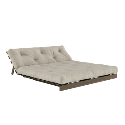 Karup Slaapbank Roots 160 - 914 Linen - 106 carob brown lacquered