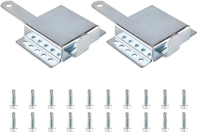 Garagedeur Slot - Veiligheidsslot Deur - Garagedeur Beveiligen - Gegalvaniseerd Staal - 17.8 x 12.7 cm - Zilver