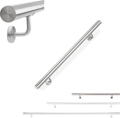 Metalen trapleuning - 100 cm - modern - roestvrij staal