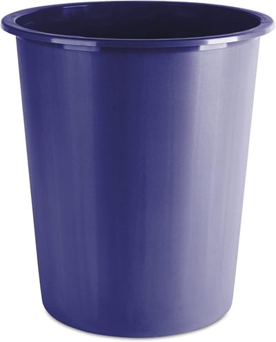 DONAU Afvalbak - Prullenbak Vuilnisbak - Kantoor Huishouden - Onbreekbaar PP Plastic - 14 Liter - Blauw