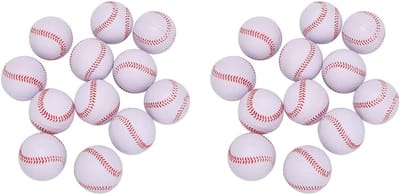 Honkballen Set - Softball Trainingsballen - Jeugd Pitching Vangtraining - Duurzaam PU Materiaal - 7 cm Diameter - Wit