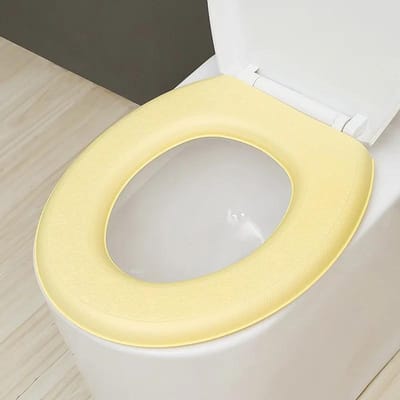 Wasbare WC-brilhoes Waterdichte Sticker Schuim WC-dekselhoes Draagbare Siliconen WC-bekerhoezen Badkameraccessoires