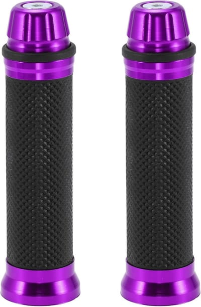Motorfiets Handgrepen - Stuur Grips - Comfortabel Rijden - Universele Pasvorm - 22mm - Zwart Paars