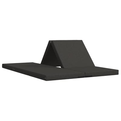 vidaXL - Vouwbare - Sofa - Bed - 140 - x - 67 - x - 15 - cm - Donkergrijs