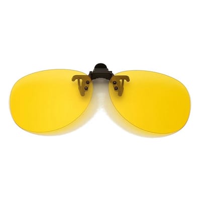 WiseGoods Premium Clip On Nachtbril - Nachtbrillen - Overzetbril Retro - Accessoires Voor Brillen - UV400 Zonnebrillen - Geel