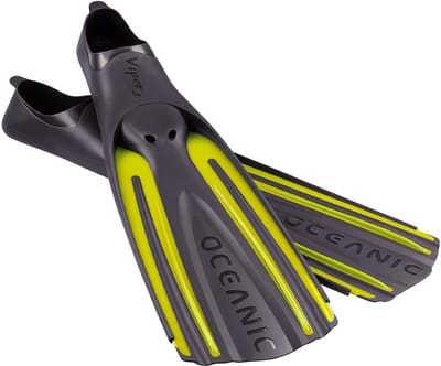 Oceanic Viper 2 - Flippers - Zwemvliezen Full Foot - Volwassenen - Zwart/Geel - XS (36-38)