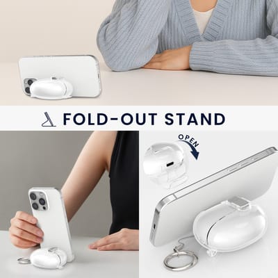 kwmobile Transparante hoofdtelefooncase voor Huawei FreeBuds 7i hoes - Headphones TPU cover met standaardfunctie en veiligheidsvergrendeling - transparant