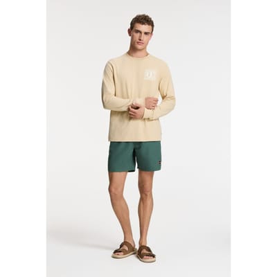 Shiwi Noah Relaxed Longsleeve Paradise Block Beige Sand Größe: S | Longsleeves Outlet | Herren | Braun