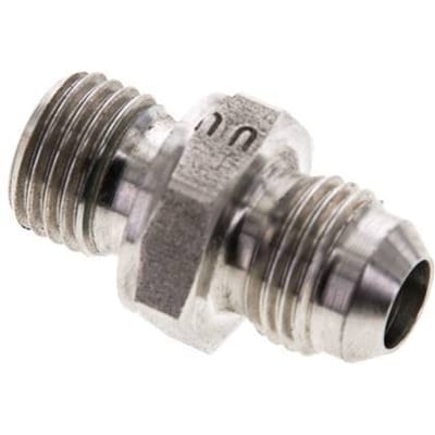 JIC  Dubbele Nippel M14 X 1.5 X UNF 9/16''-18 RVS FKM 275bar